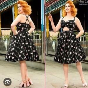 Pinup couture swing dress tipsy elephants